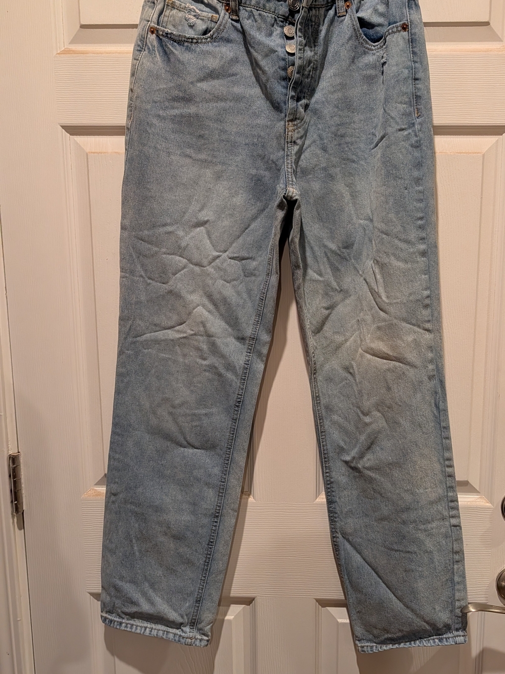 RSQ Women’s High Rise Straight Leg Jeans in Light Blue